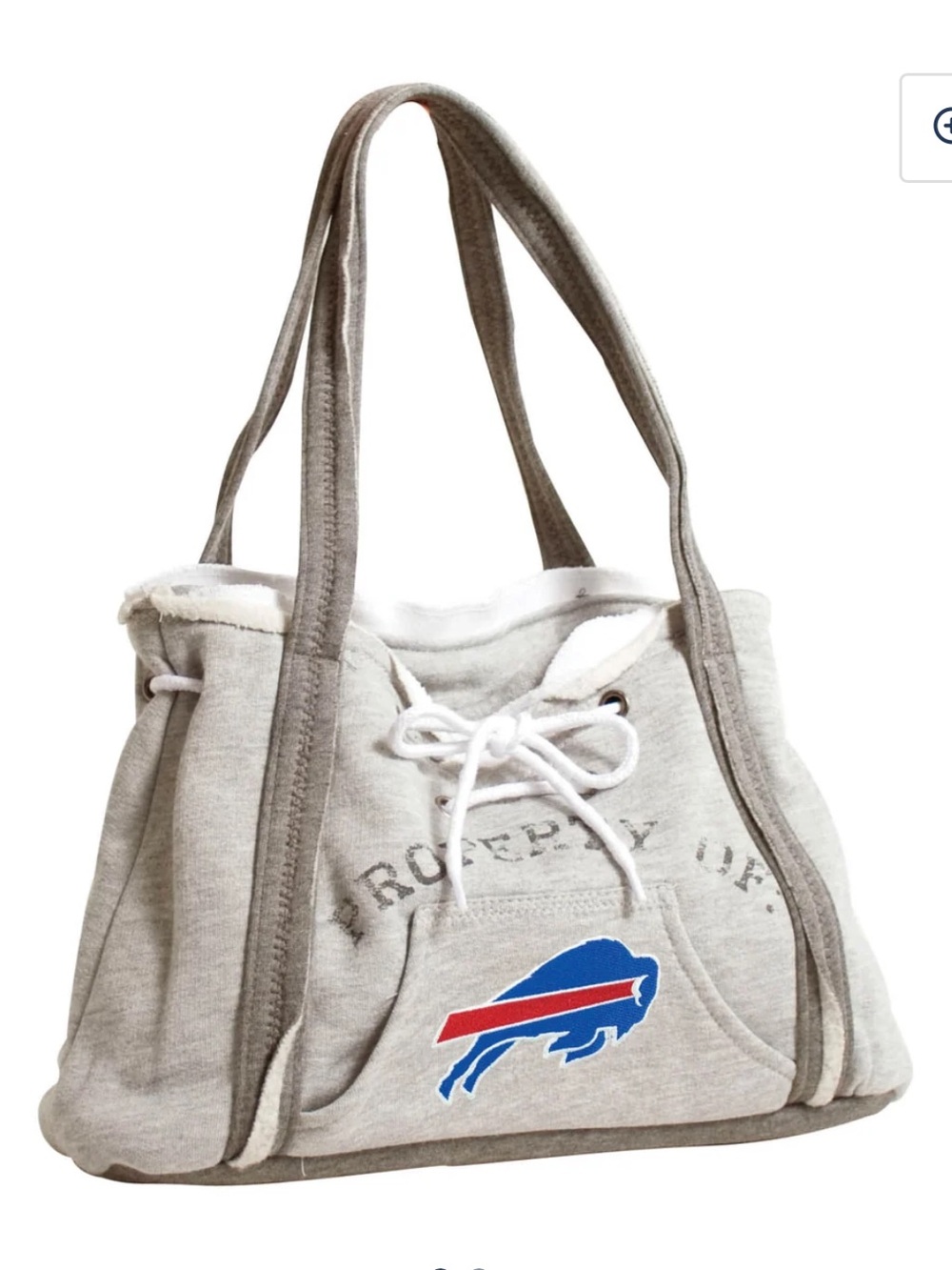 NFL Buffalo Bills Gray Women's Hoodie Purse Football